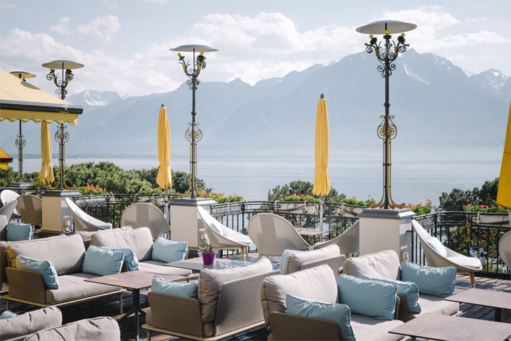 Grand Hotel Suisse Majestic, terrace